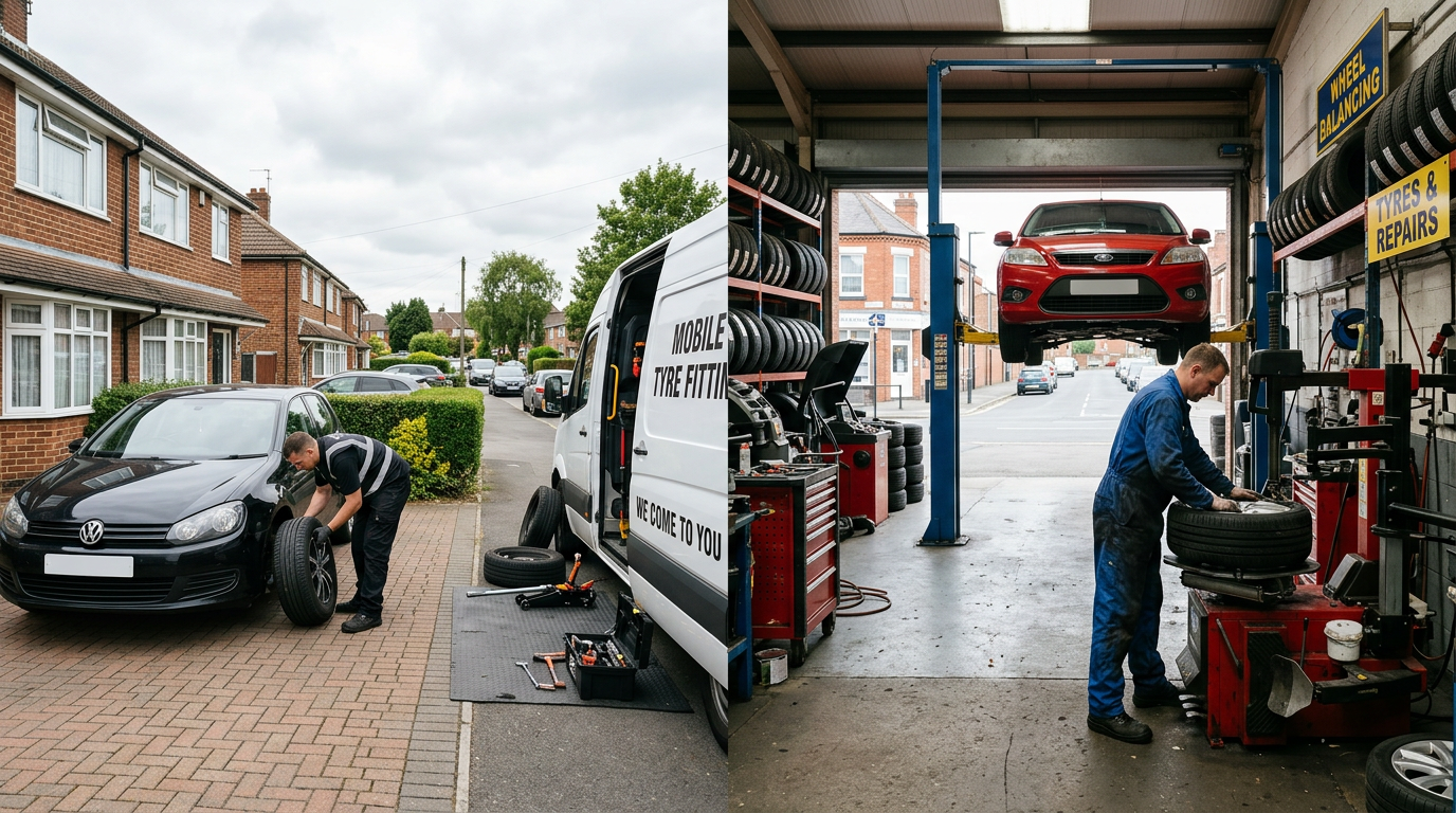 mobile tyre fitting vs garage: better london? Mobile Tyres London
